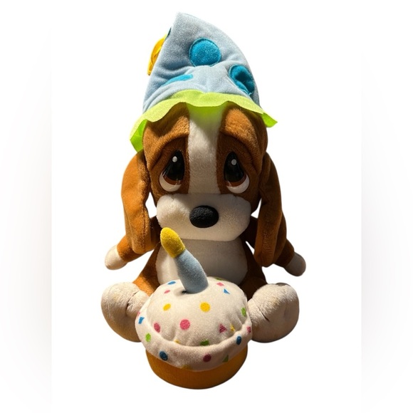 Applause 2004 Sad Sam & Honey Birthday Cupcake Dog Plush 11” - Picture 1 of 6